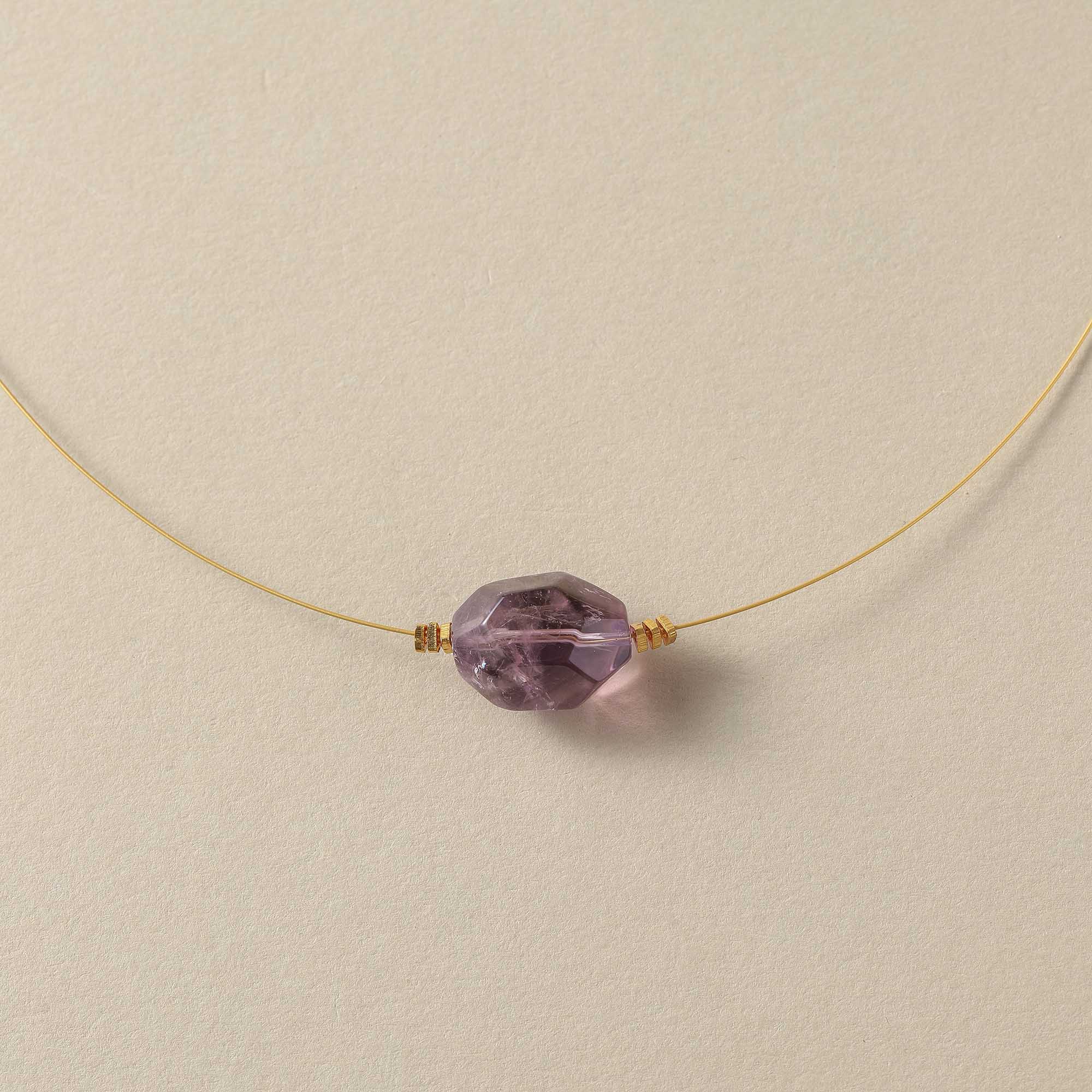 The Twilight Sound – Minimalist Amethyst Necklace