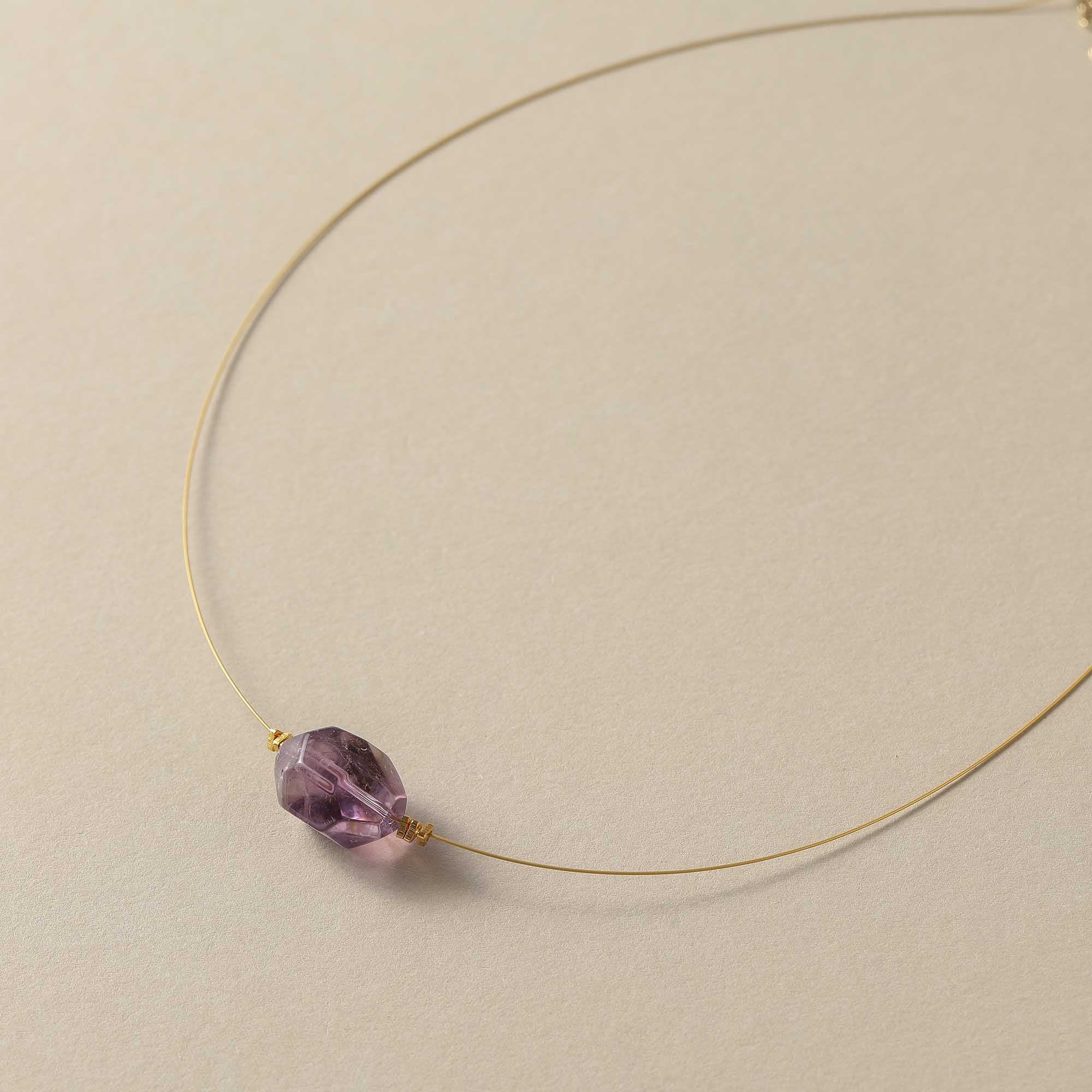 The Twilight Sound – Minimalist Amethyst Necklace