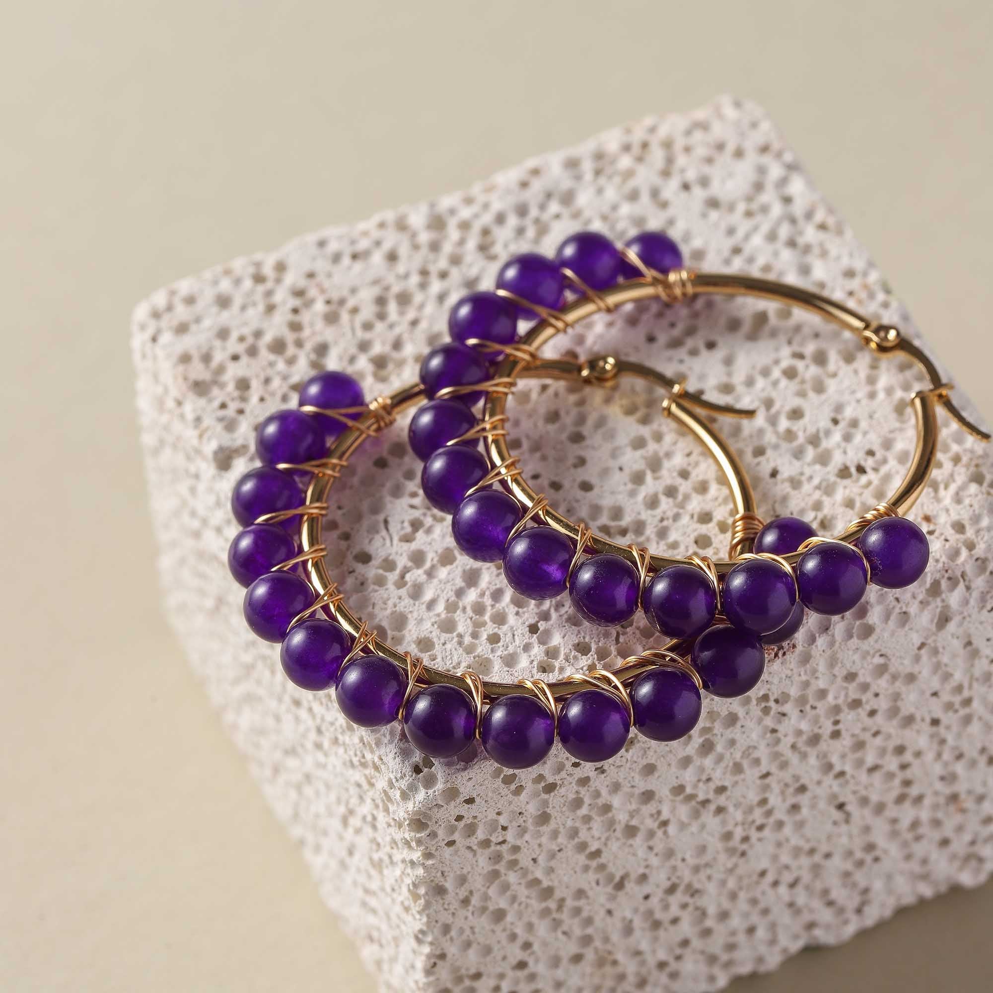 Northern Moonlight – Amethyst Energy Earrings