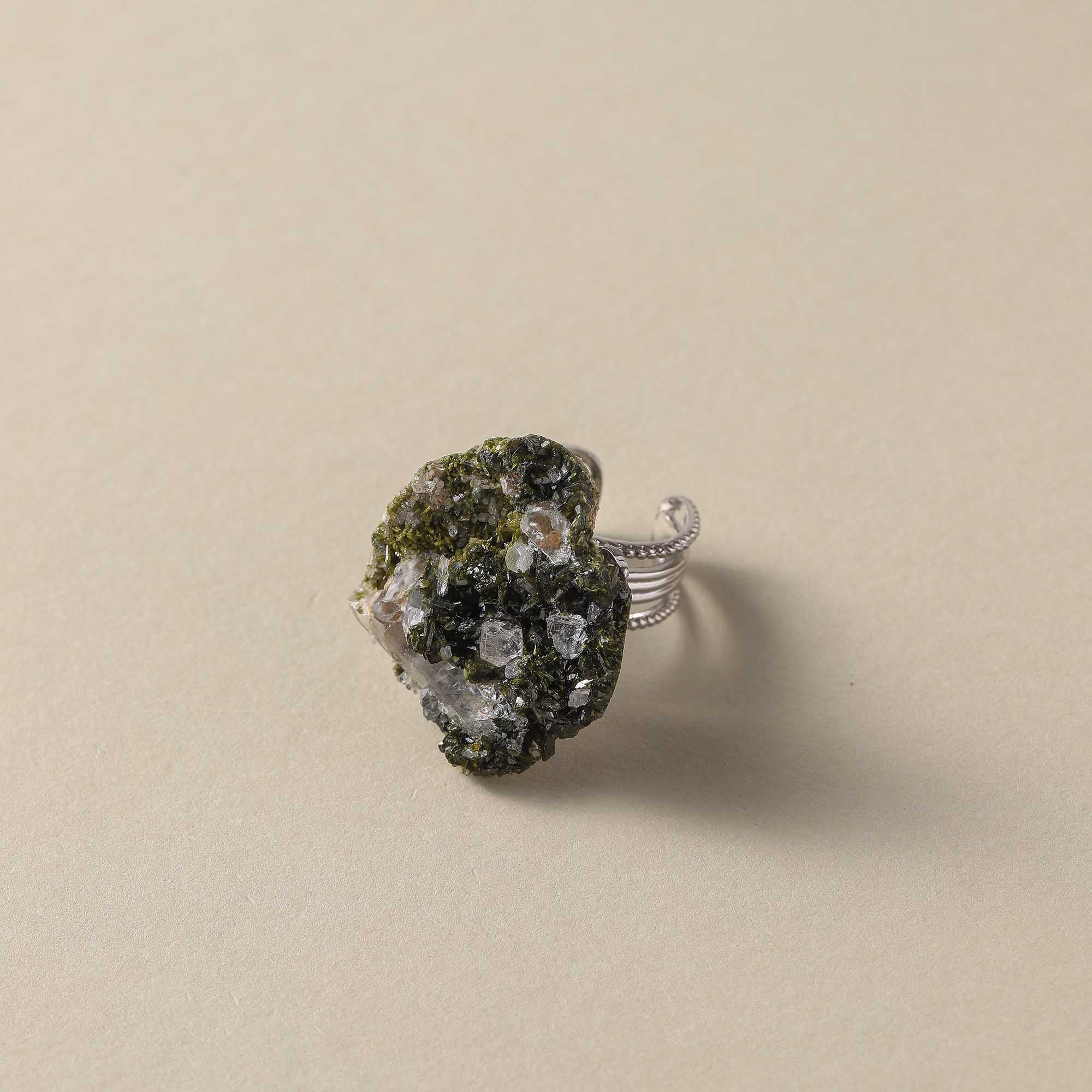 Whisper of the Green – Natural Green Fluorite Ring