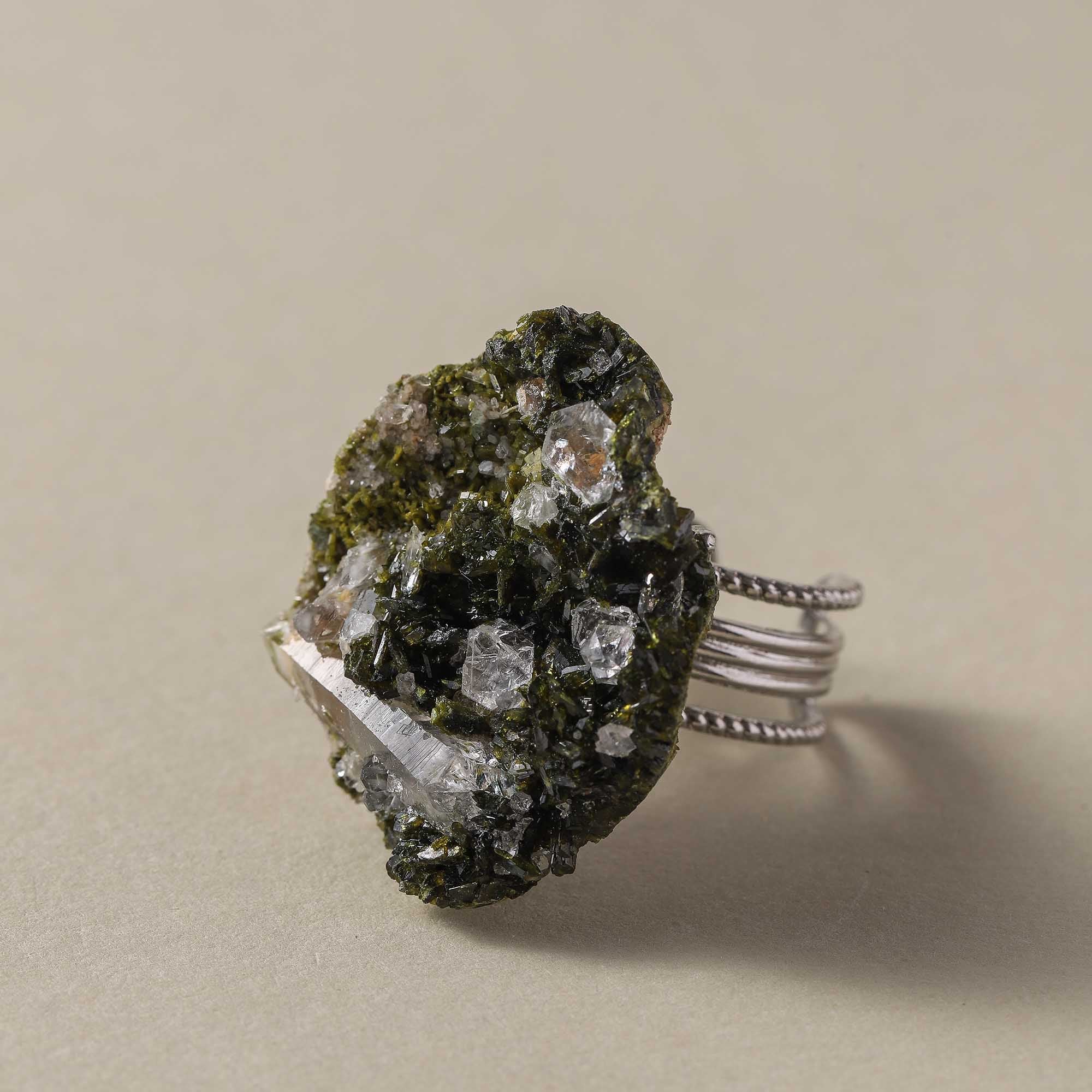 Whisper of the Green – Natural Green Fluorite Ring