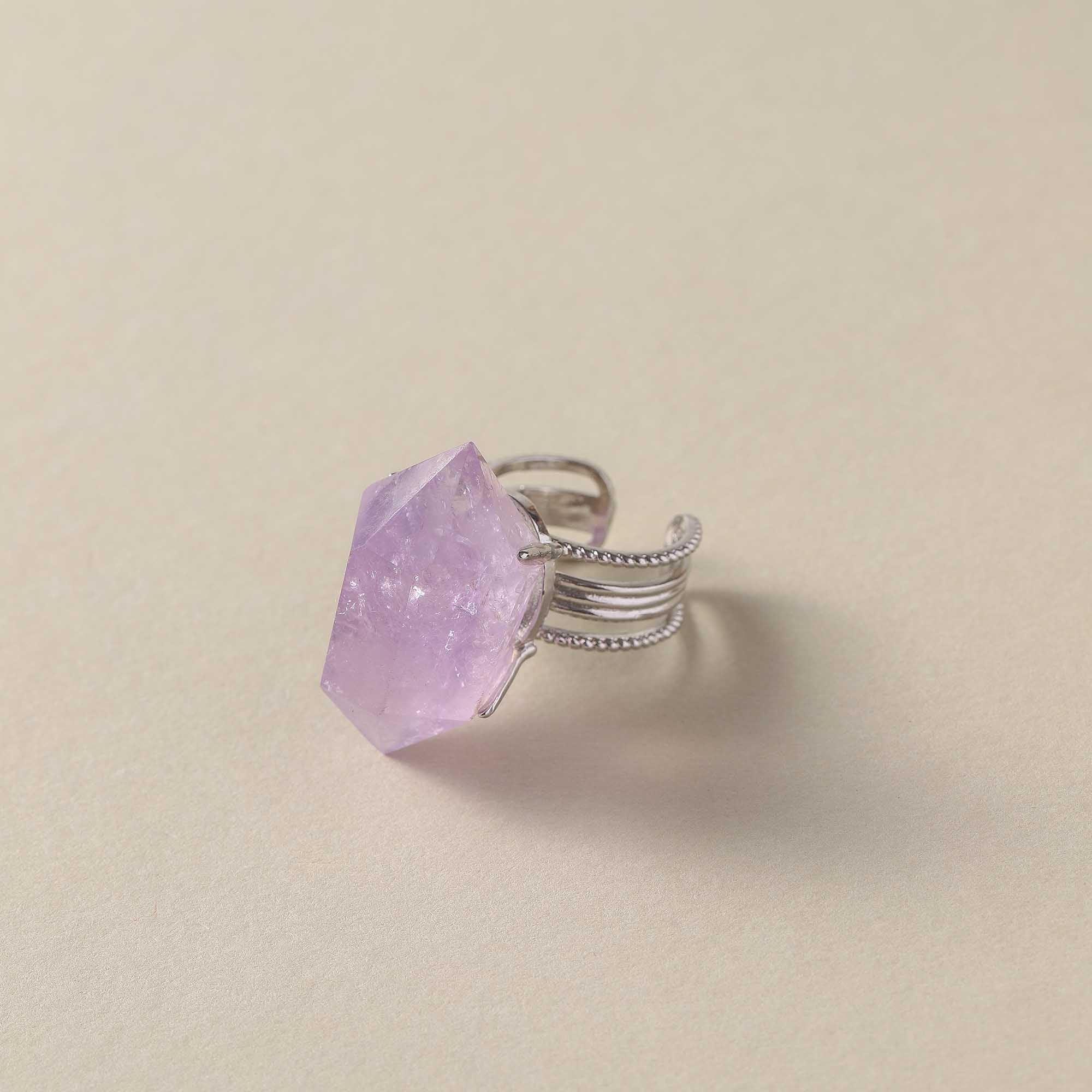 Twilight Horizon – Amethyst Point Ring