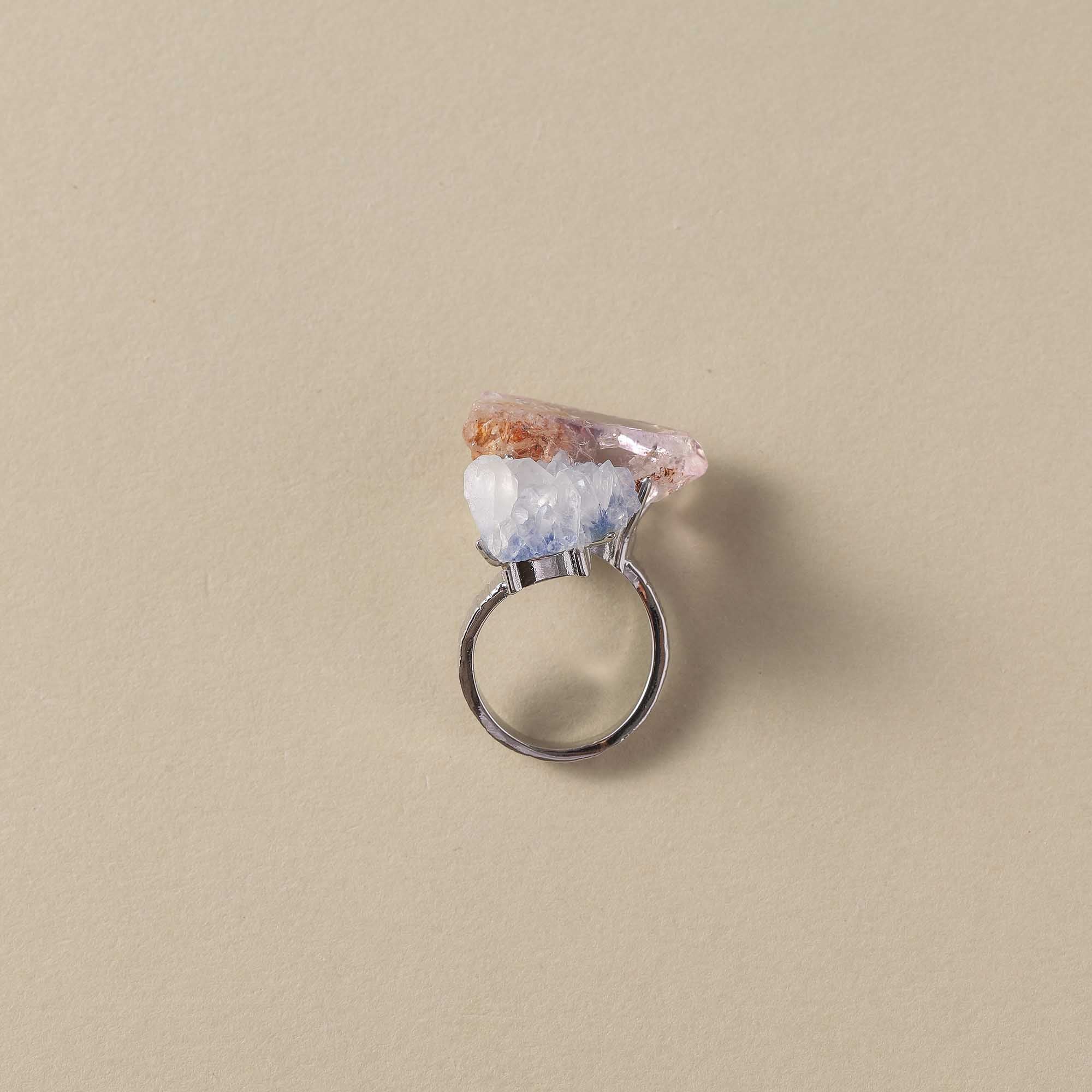 Stellar Nexus – Blue Line Stone & Purple Bone Ring