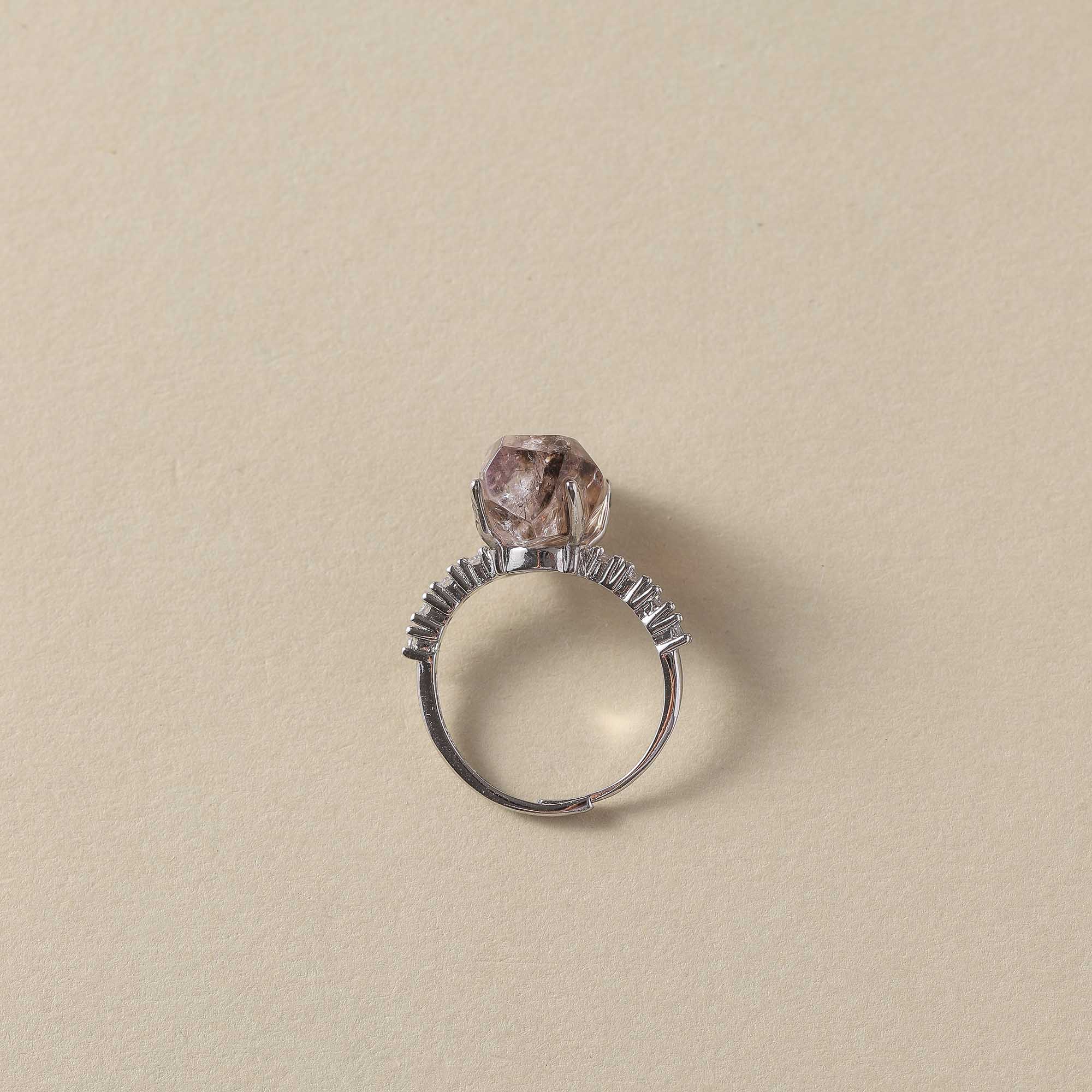 Nocturnal Secrets – Black Super Seven Hair Crystal Ring