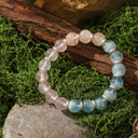 Morning Haze – Blue Moonstone & Rose Quartz Bracelet