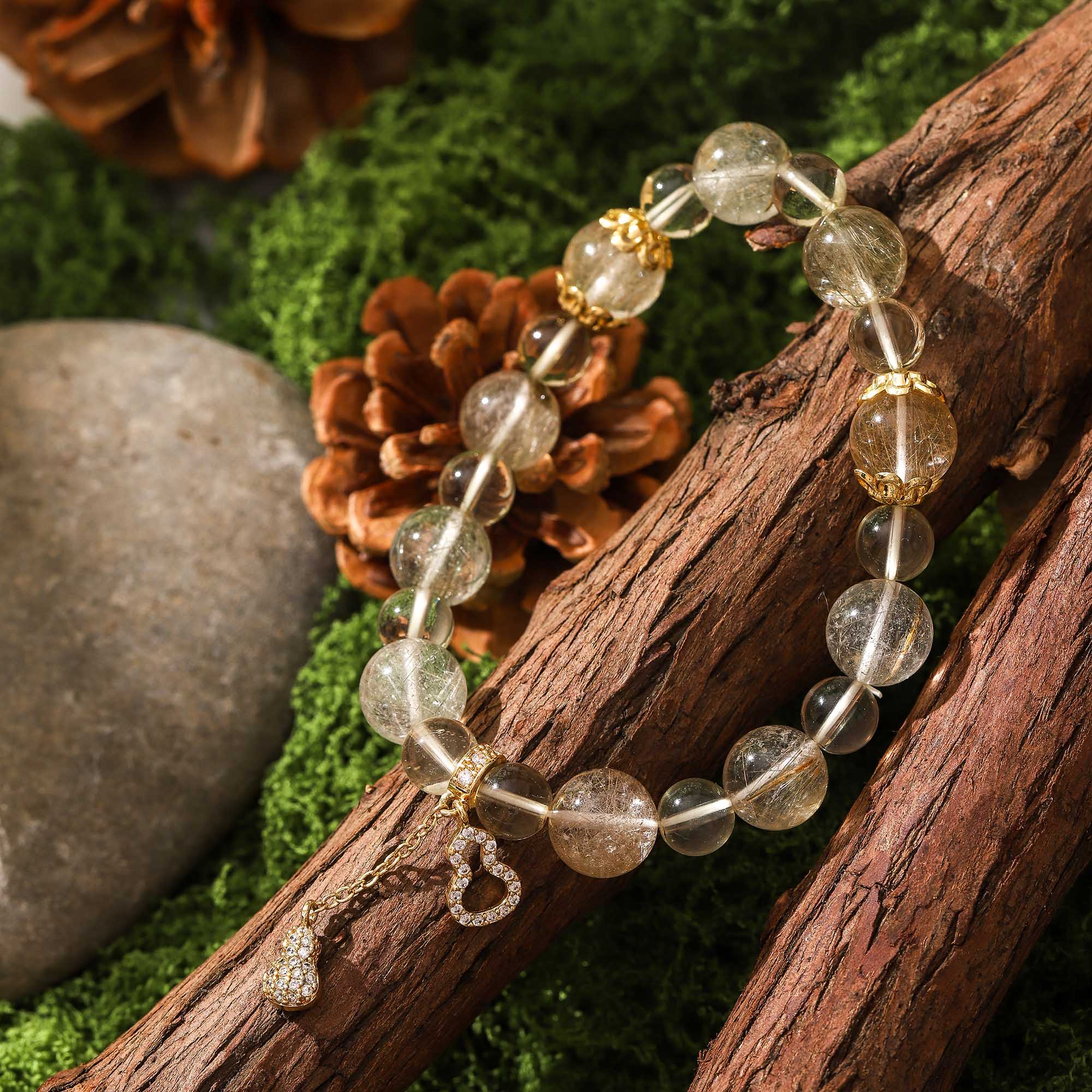 Light Guardian – Rutilated & Clear Quartz Bracelet
