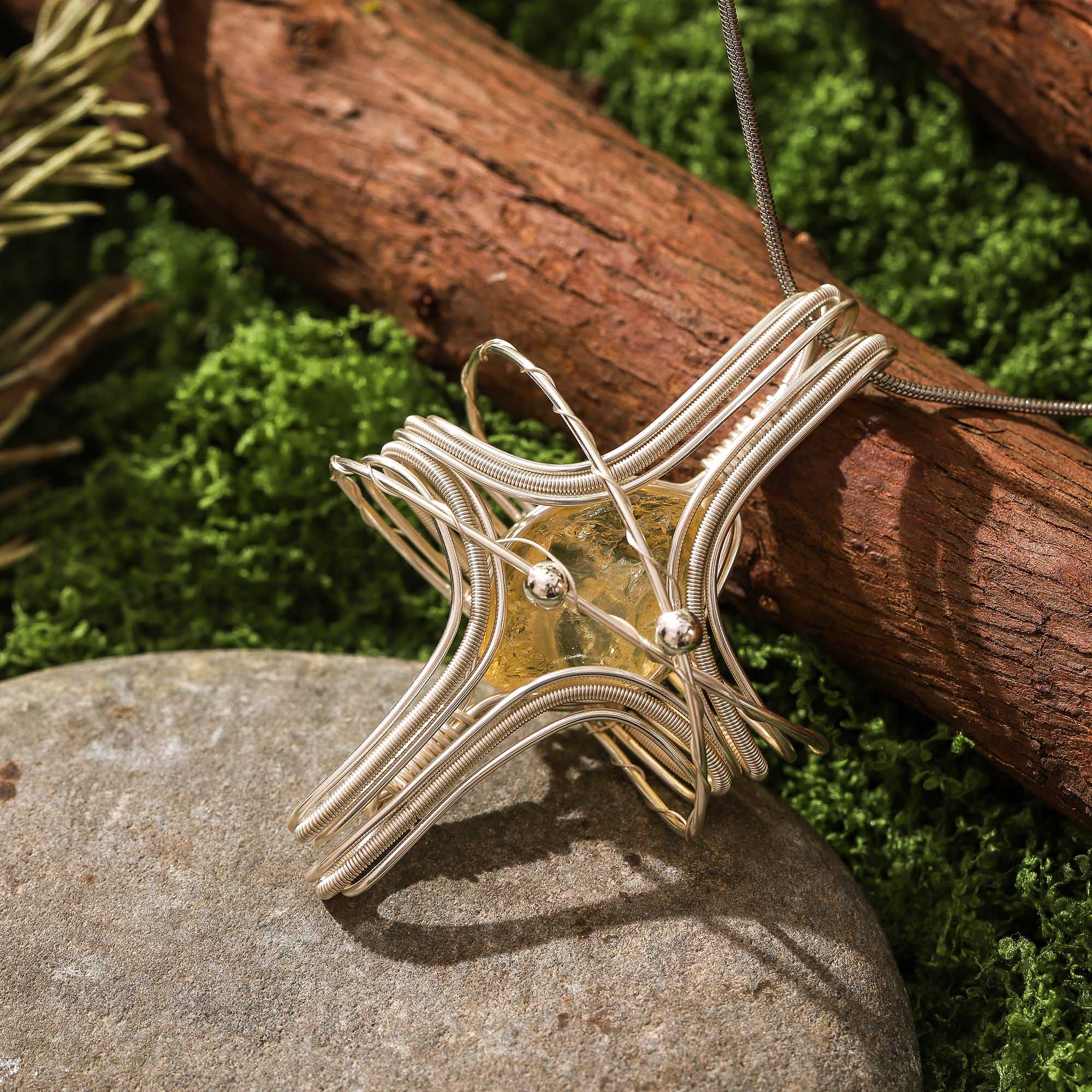 Radiance of Abundance – Citrine Planet Necklace