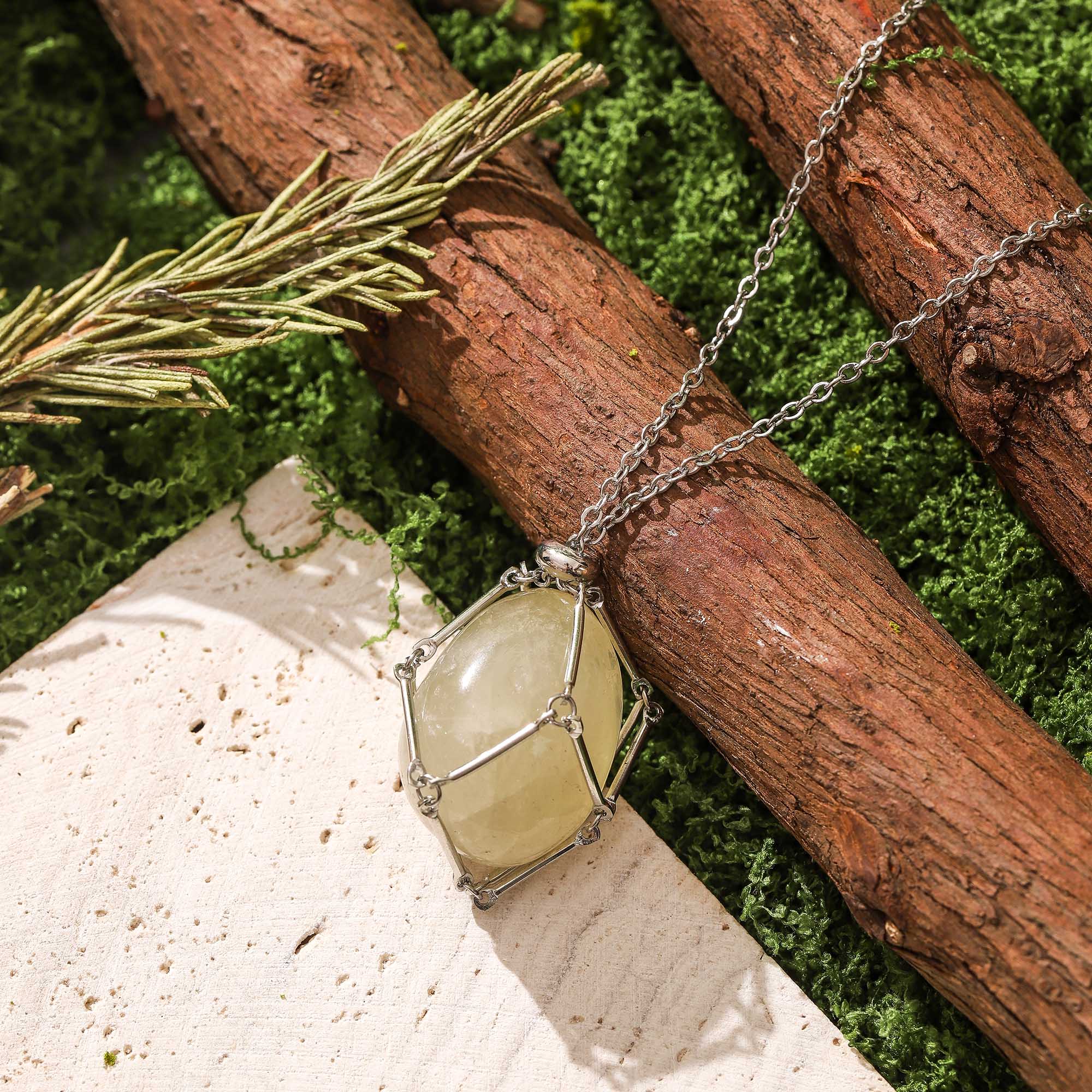 Solar Flare – Citrine Wire Art Pendant