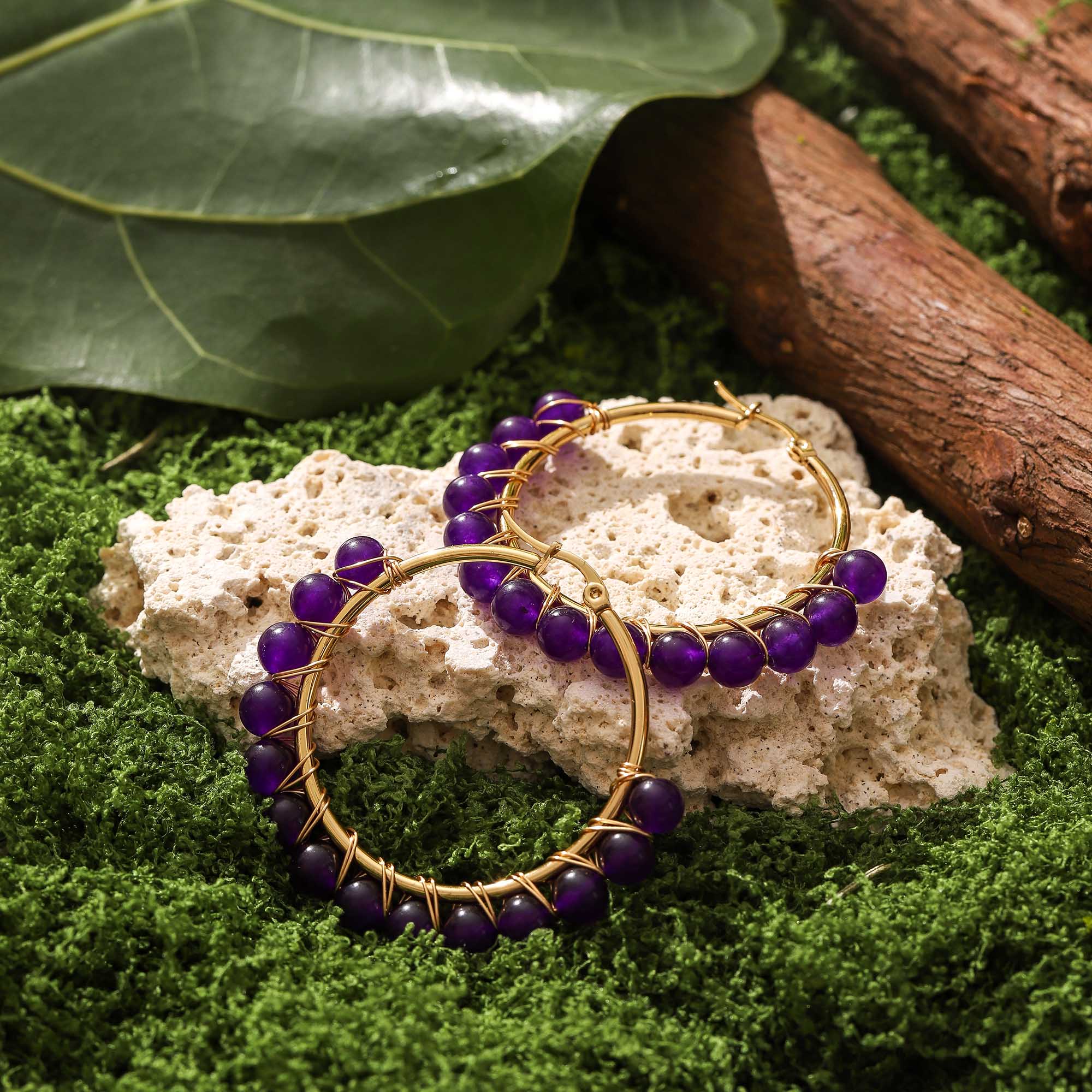 Northern Moonlight – Amethyst Energy Earrings