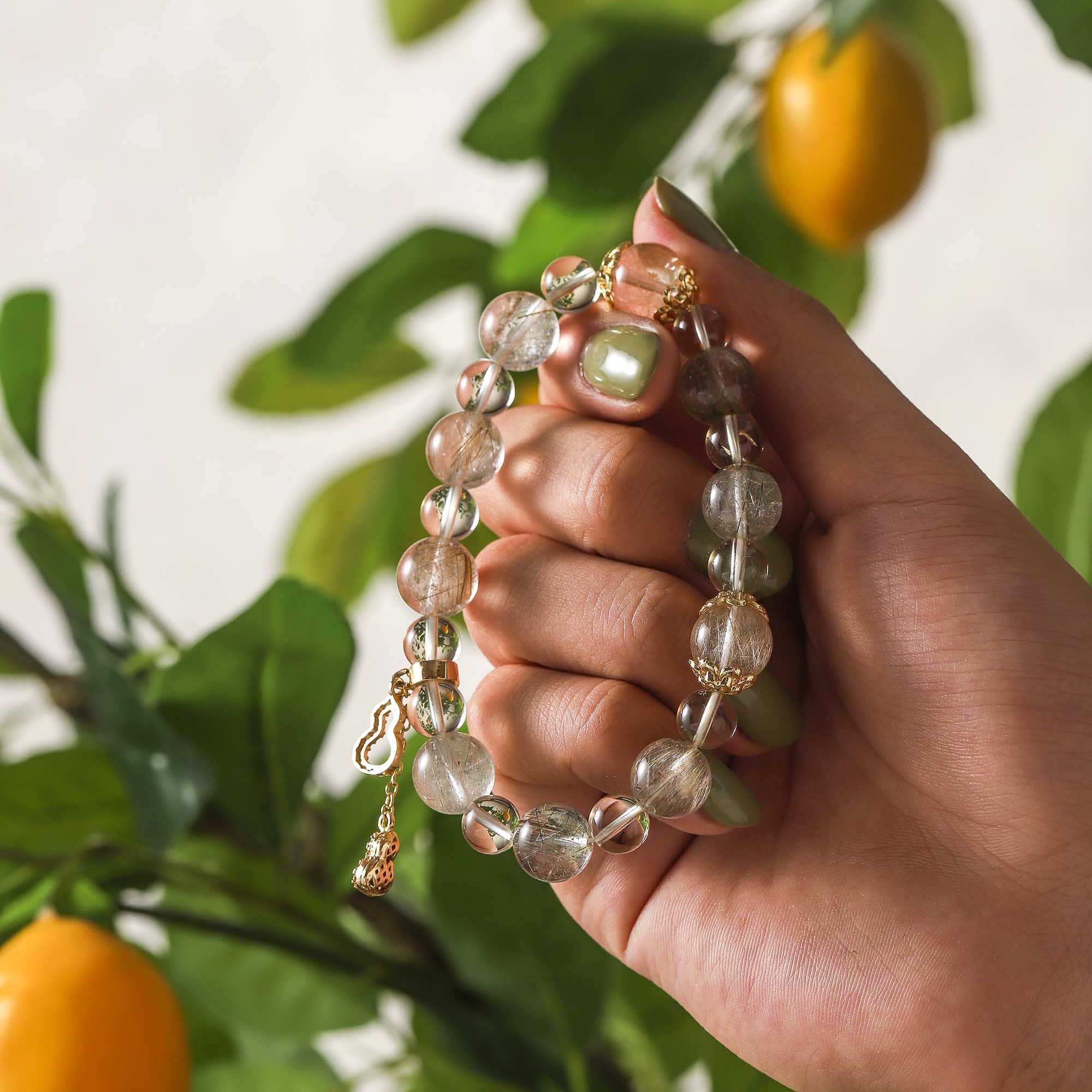 Light Guardian – Rutilated & Clear Quartz Bracelet