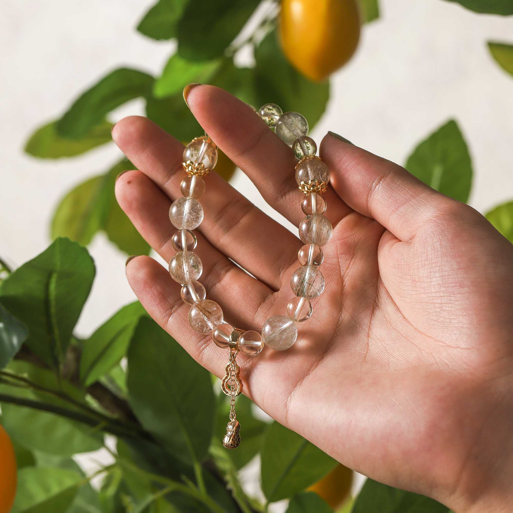 Light Guardian – Rutilated & Clear Quartz Bracelet