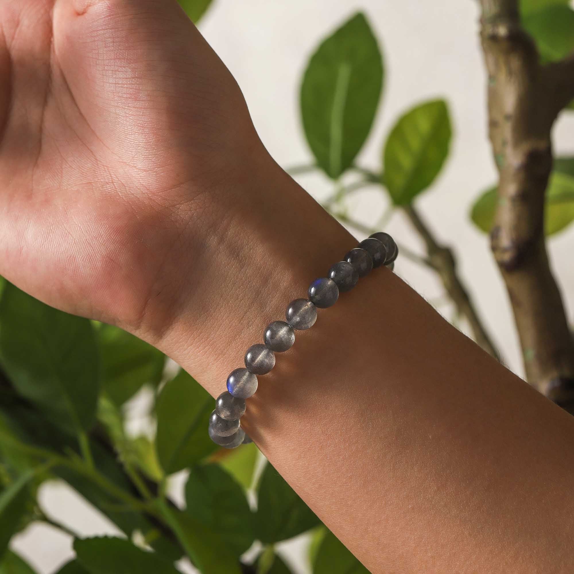 Twilight Shadow – Grey Moonstone Bracelet