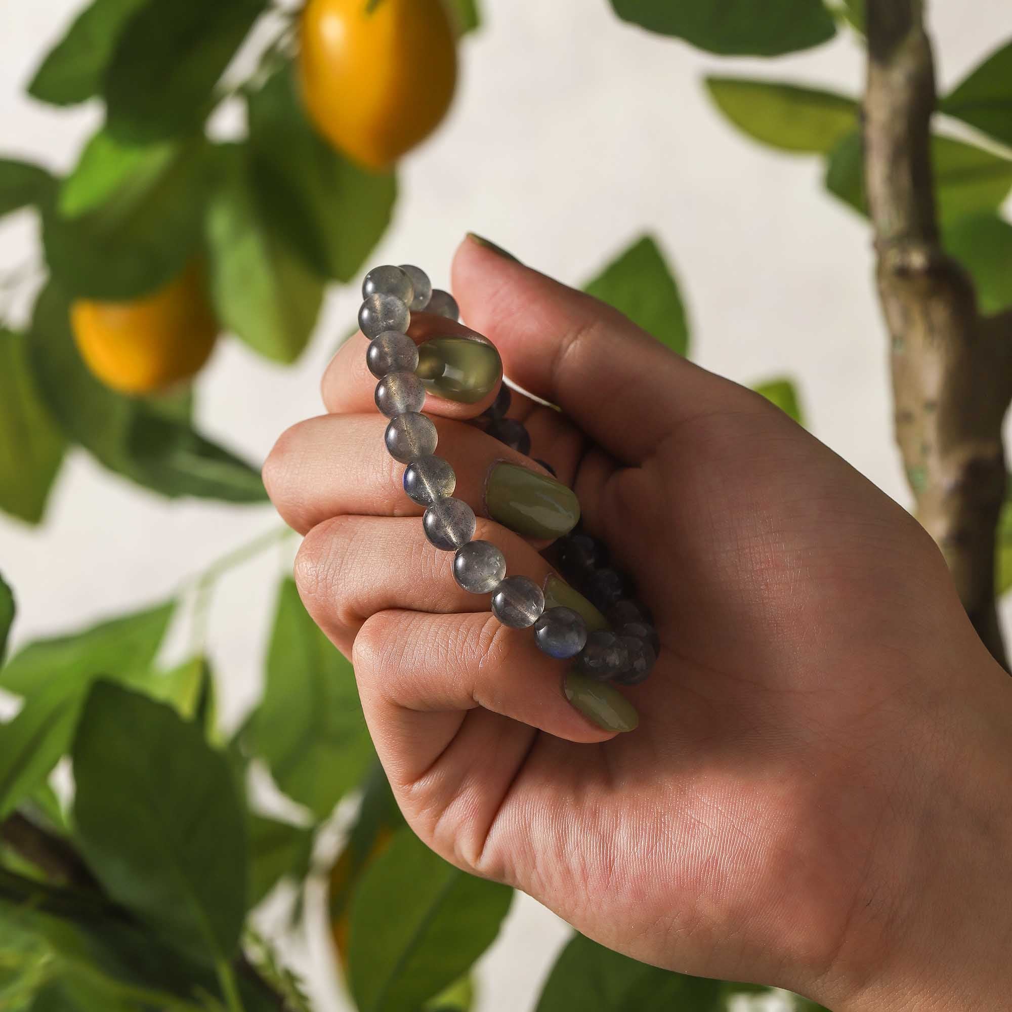 Twilight Shadow – Grey Moonstone Bracelet