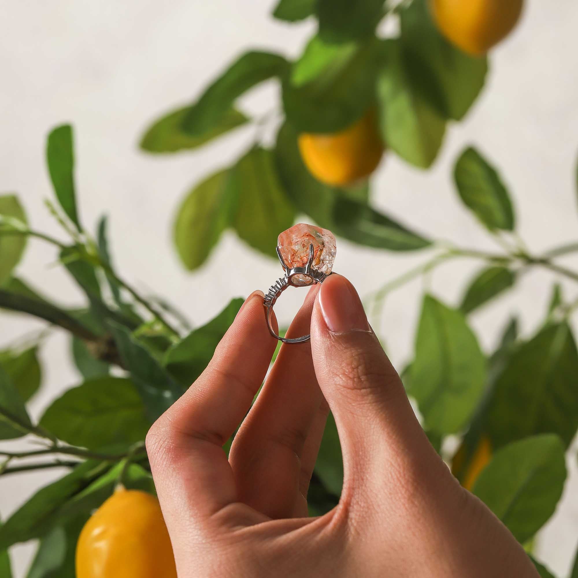 Dawn's Source – Gel Flower Super Seven Ring