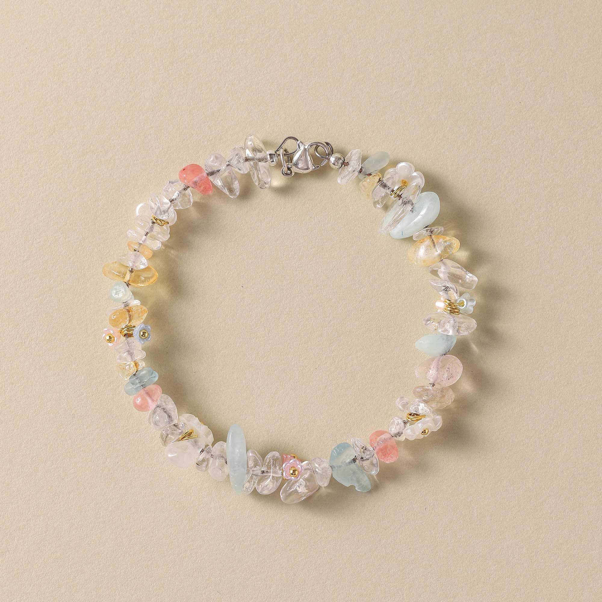 Spirit Radiance – Shamanic Energy Crystal Chip Bracelet