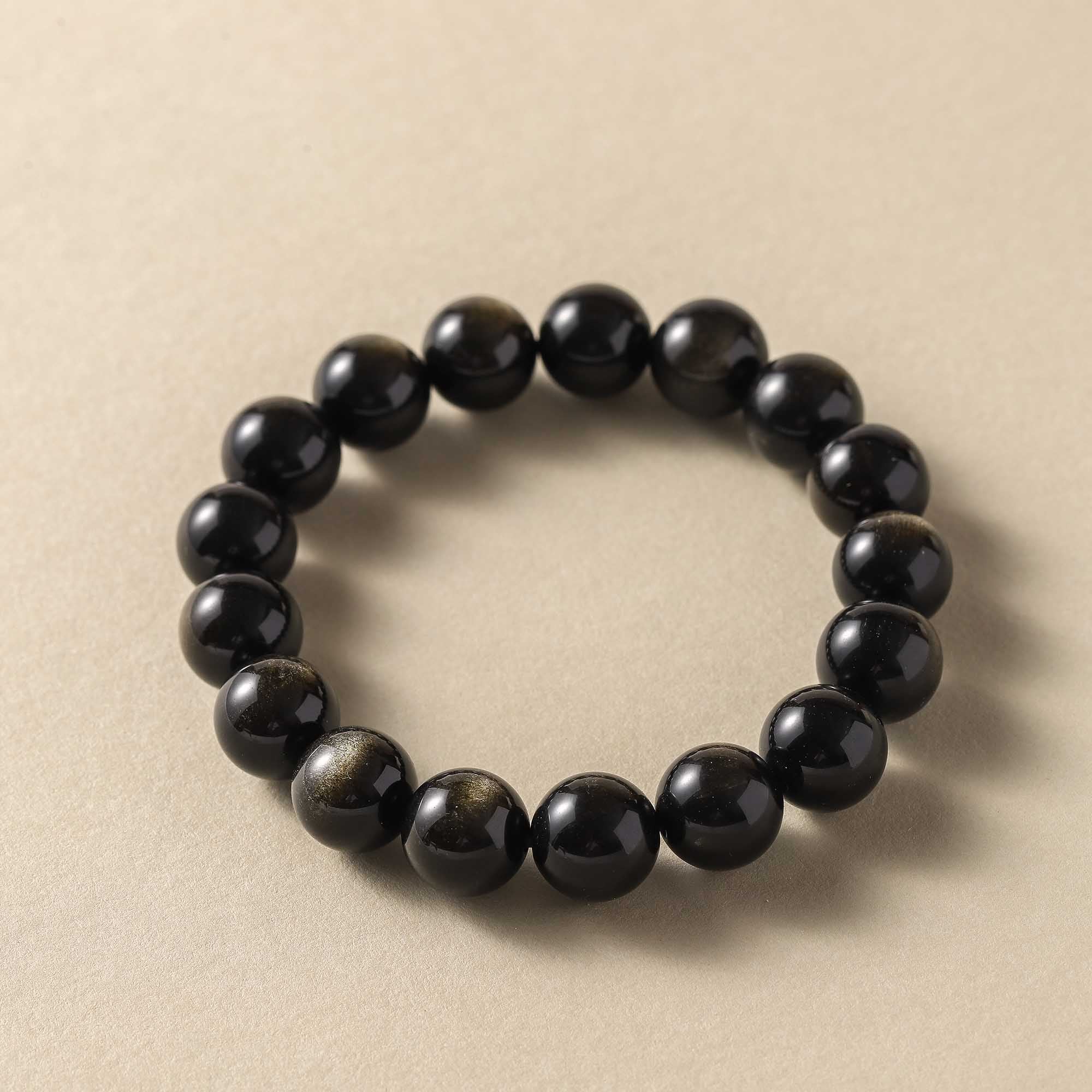 Nightfall – Goldstone & Obsidian Bracelet