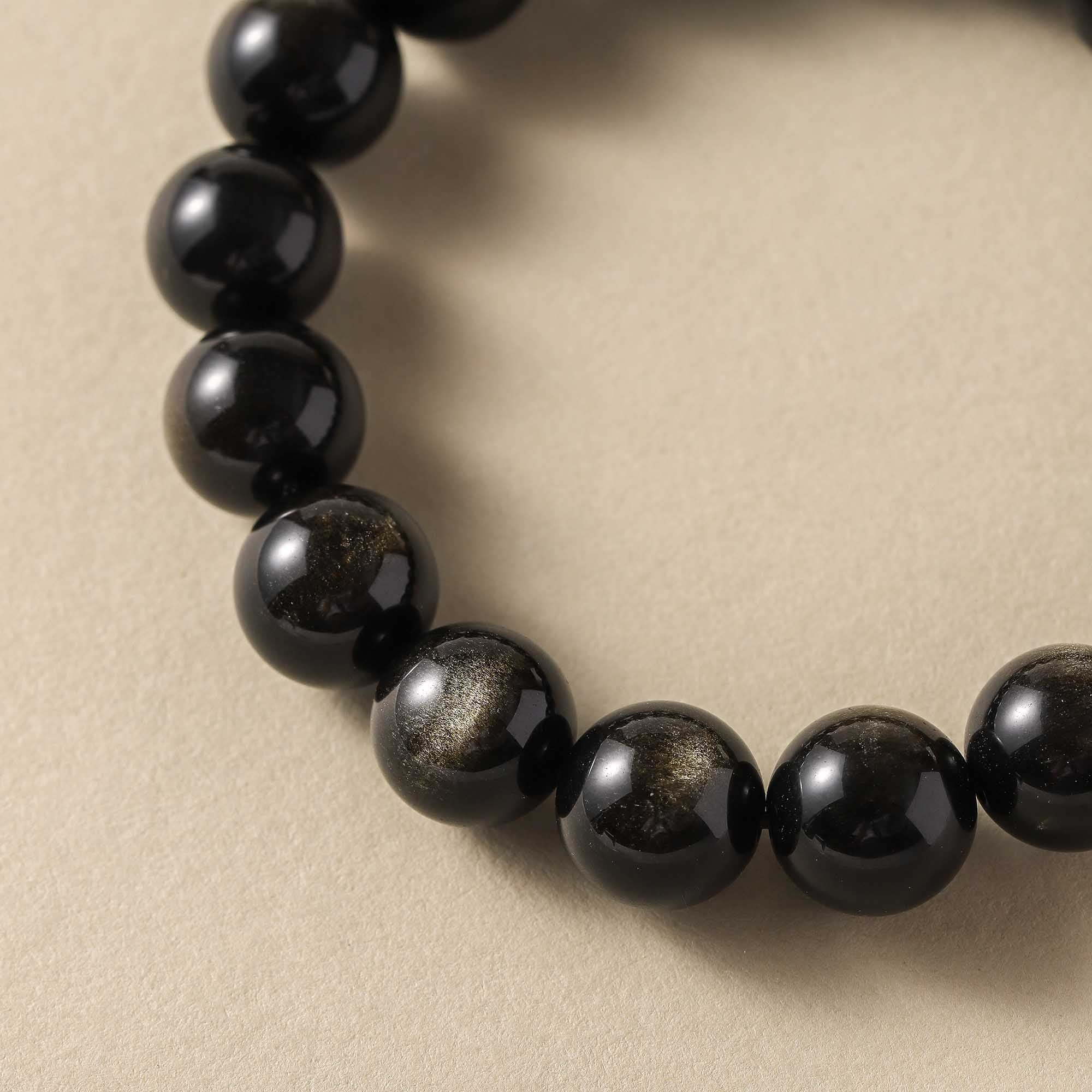 Nightfall – Goldstone & Obsidian Bracelet