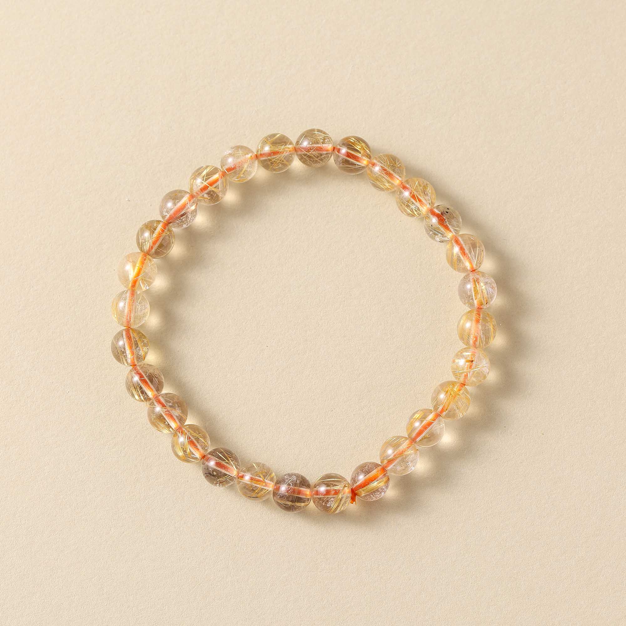 Vein of Flame-Rutilated Quartz Bracelet