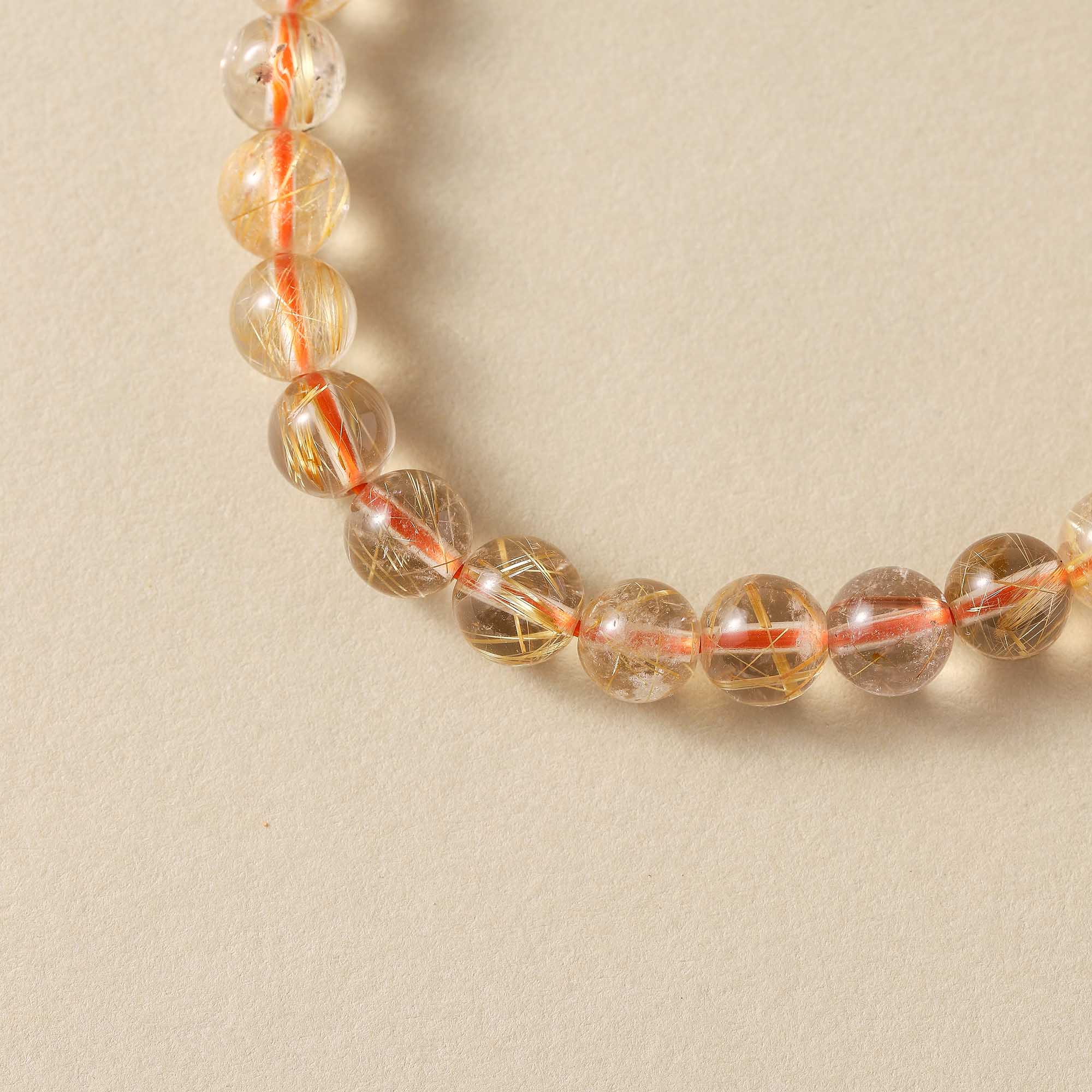 Vein of Flame-Rutilated Quartz Bracelet