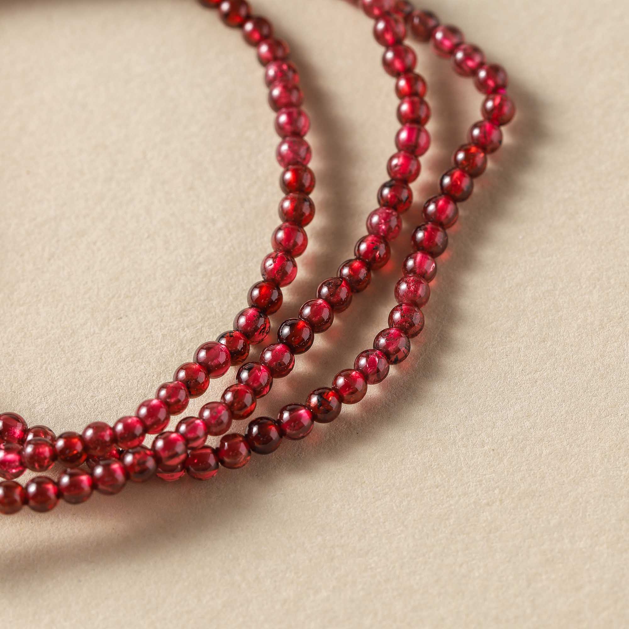 Key of Shadow — Garnet & Red Agate Multi-Layer Bracelet