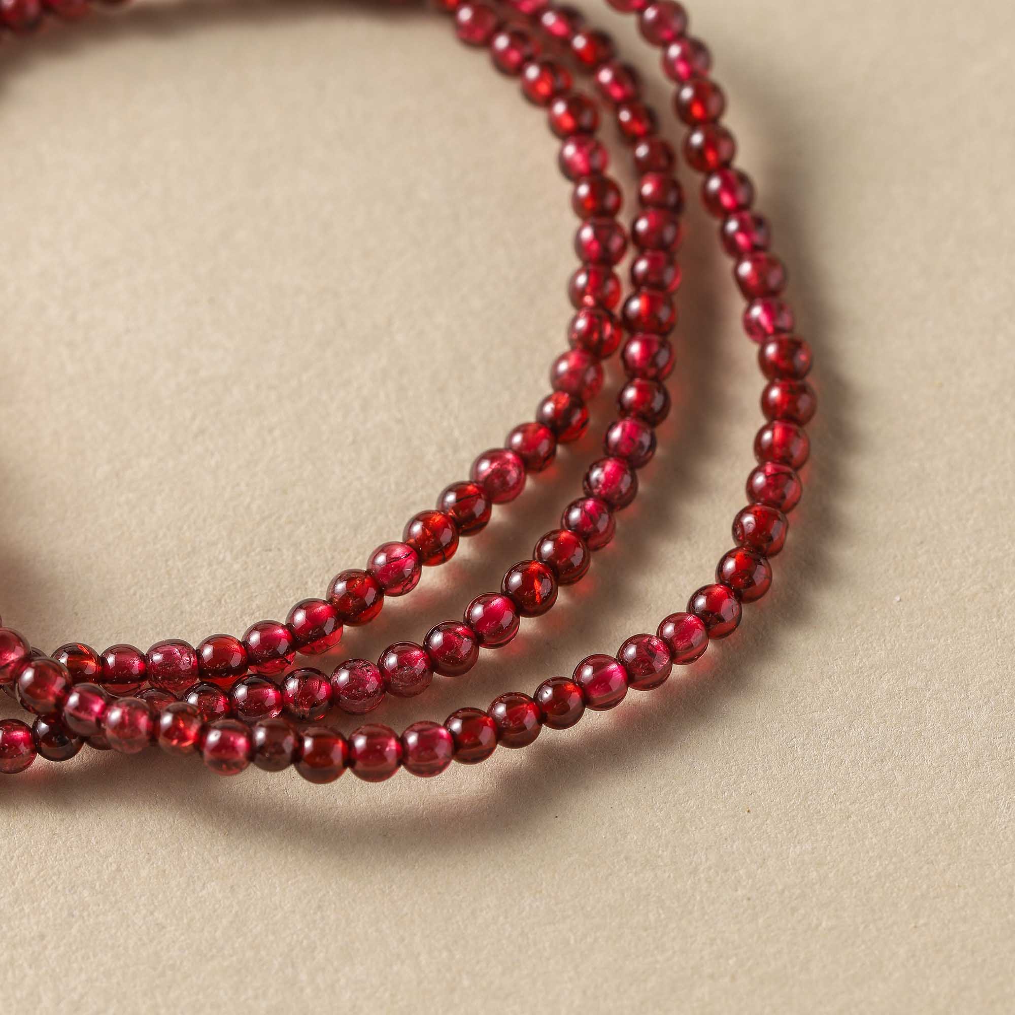 Secret Key – Garnet & Rose Quartz Multi-layer Bracelet