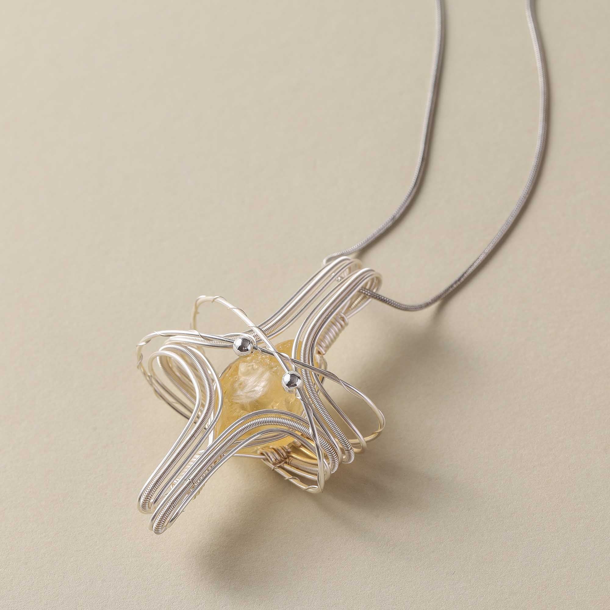 Radiance of Abundance – Citrine Planet Necklace