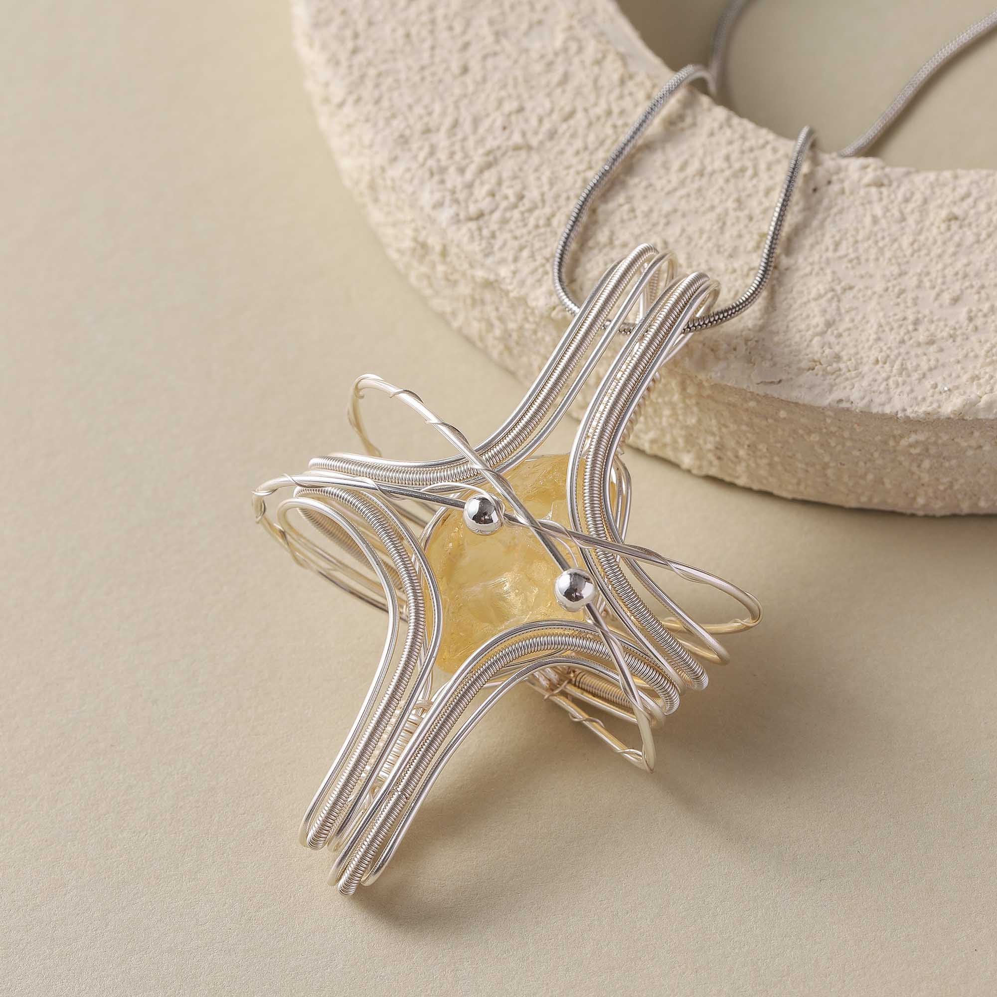 Radiance of Abundance – Citrine Planet Necklace