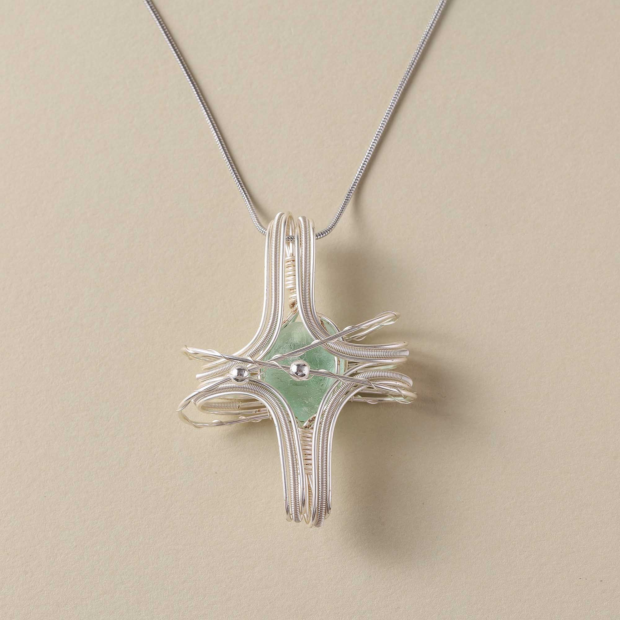 Tears of the Galaxy – Green Crystal Energy Necklace