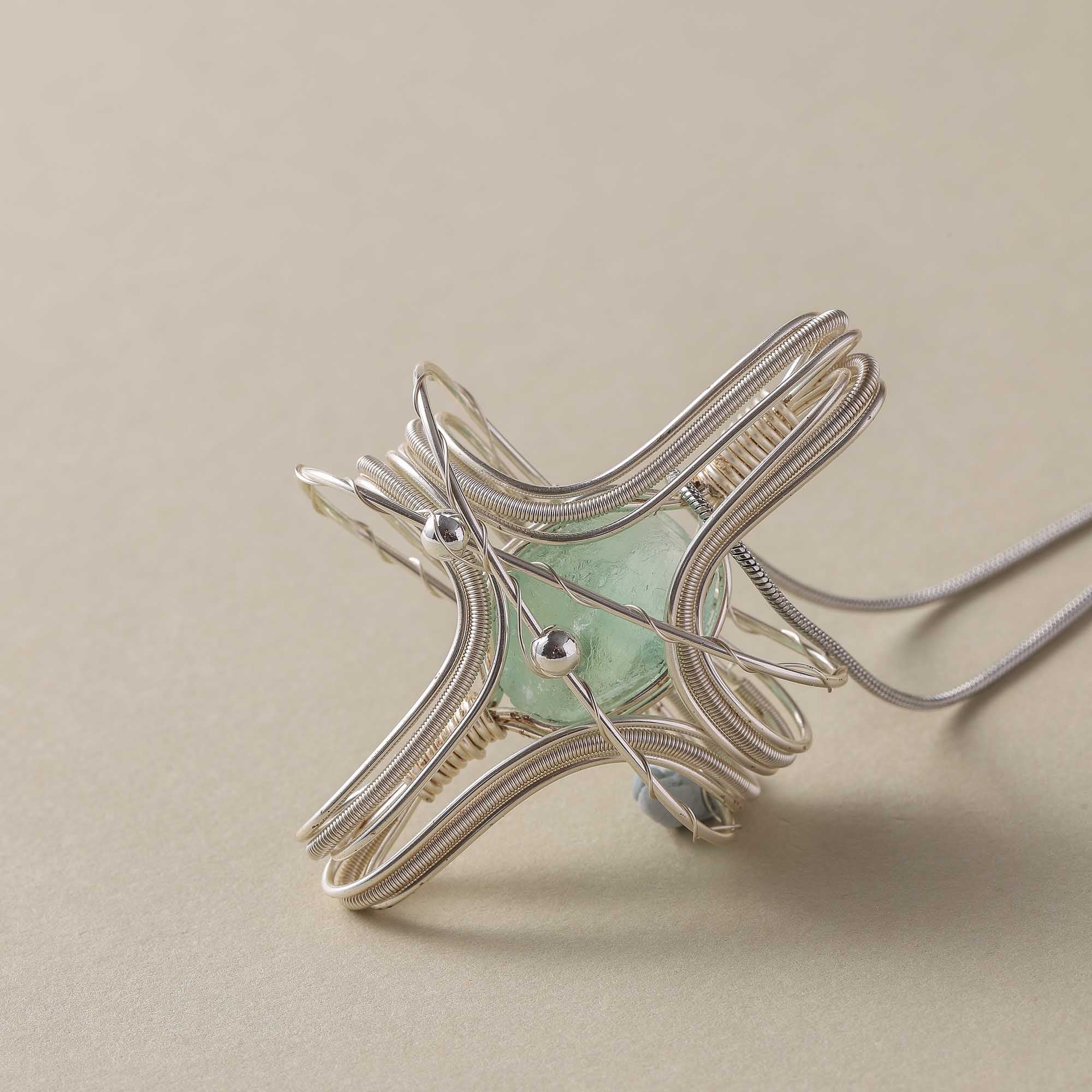 Tears of the Galaxy – Green Crystal Energy Necklace