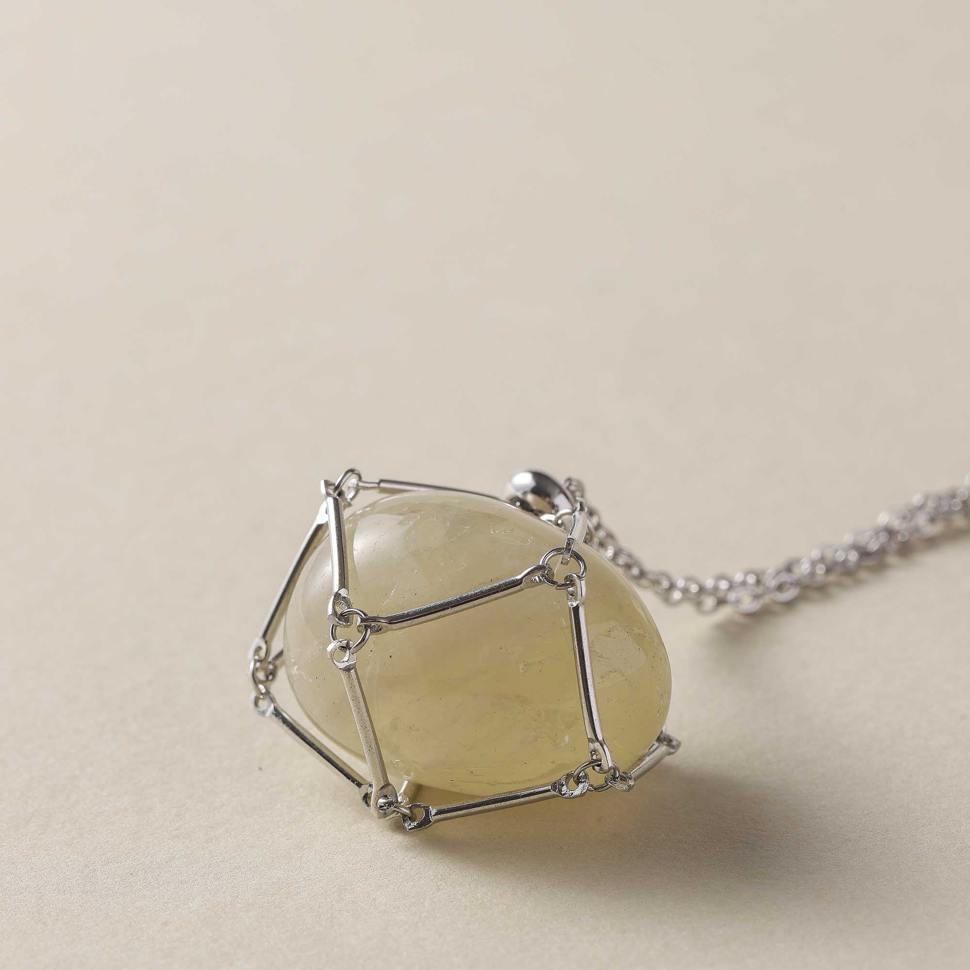 Solar Flare – Citrine Wire Art Pendant