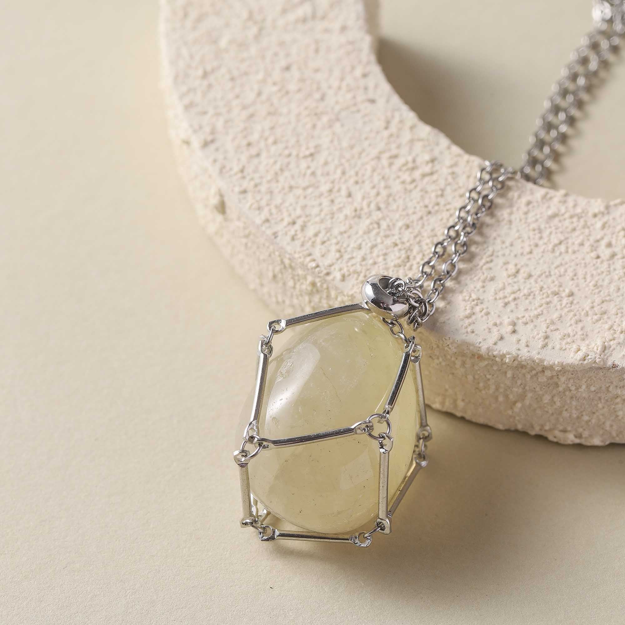 Solar Flare – Citrine Wire Art Pendant